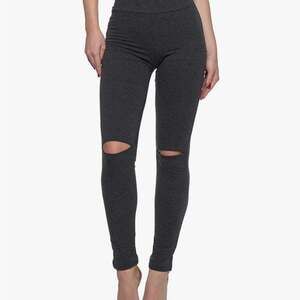Victorias Secret Charcoal Gray Slit Knee Leggings size Medium